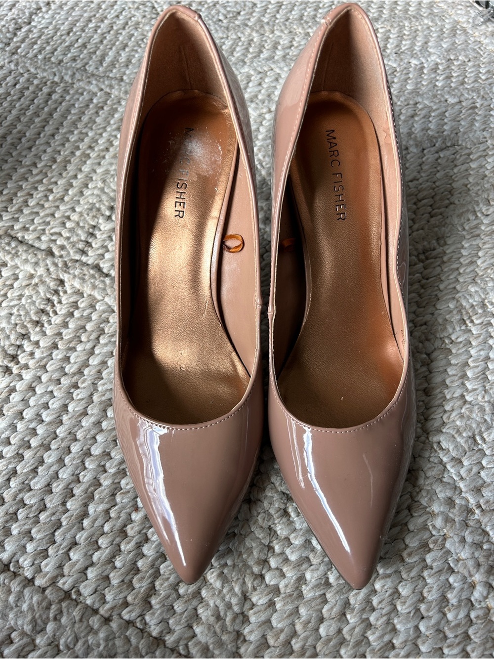Marc Fisher Blush Patent Pointed-Toe Pumps
